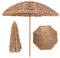 GOPLUS Sombrilla Hawaiana, Sombrilla de Paja de PP 243 cm, sombrilla de paja cubierta con 8 costillas, Sombrilla Portátil y Plegable para protección solar para playa, terraza, jardín y piscina