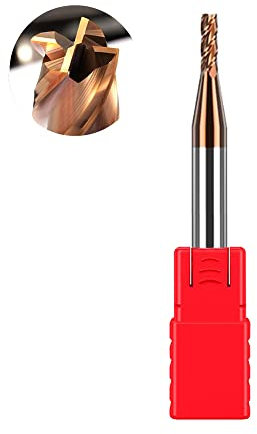 ASNOMY VHM fresa 2 mm in metallo duro, rivestito AlTiN 55 HRC 4 taglio, foratura, fresatura, finitura, immersione, CNC, carburo di tungsteno
