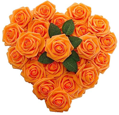 Isquene Künstliche Rosen mit langem Stiel, fühlt sich echt an, künstliche Schaumstoff-Rosen für Dekoration, DIY, Hochzeitssträuße, Tafelaufsätze, Brautparty, Muttertag, Party, Blumenarrangements,