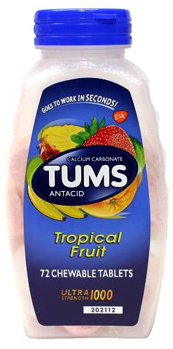 T.U.M.S. Tropical Fruit 72 Chewable Tablets Ultra Strenght1000