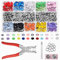 Druckknopf set mit zange - Profi Druckknöpfe Ösenzangen mit 800 Ösen - Sichere Lochzange Multifunktional Ösenstanzer verwendet für Baby Kinderbekleidung Sewing Craft 9,5 mm, 10 Farben