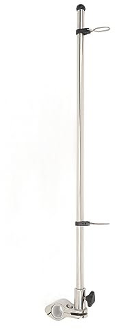 Fockety Fahnenmast, Edelstahl, schienenmontierter Bootskanzelstab, schienenmontierter Fahnenmast und Fahnenmast-Bausatz, Rohrdurchmesser 0,9-1,0 Zoll, für Yachten, Marines, Wohnmobile