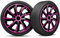Radkappen 13 Zoll Radzierblenden 4er Set passend für alle Stahlfelgen - Einstellbarer Sicherungsring - Schwarz Rosa Pink