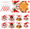 24 Stück Boxen, 8x7,3cm Vormontiert Dreiecks Weihnachten Verpackung Box Schneemann Weihnachtsmann Rentier-Stil Weihnachts Kekskästen Boxen für Süßigkeiten Kekse Pralinen