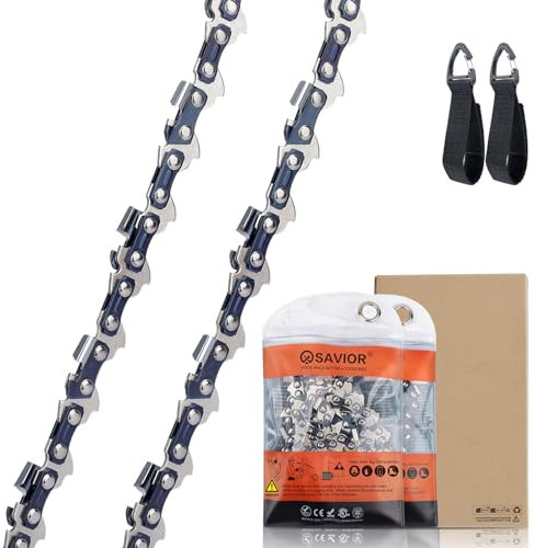 Savior 2er-Pack Sägekette für 40.6 cm Stange, 55 Treibglieder, 3/8 Zoll LP-Teilung, .050 Gauge, Sägeketten kompatibel für Stihl MS180 MS181 MS200T MS201T MS211 MS231