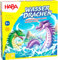 HABA Wasserdrachen – Würfel- und Taktikspiel für Kinder ab 5 Jahren – Spannendes Drachen-Brettspiel mit Holzfiguren – Familienspiel für 2–4 Spieler – 1307133001