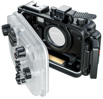 Andoer Waterproof Case for TG7 Camera, 60m Underwater Diving with 52mm Threaded Interface and 67mm Lens Adapter Compatible with Olympus TG-7 Camera