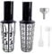 Travel Perfume Atomiser Spray Bottle, Refillable Small Glass Mist Spray Travel Bottle Vintage Hexagon Perfume Travel Bottle Pod Atomizer For Outdoor Travel Gift Holiday Essential (2 Pcs BLack)