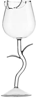 Verres à vin rouge en forme de rose en forme de rose - Verre à vin en verre borosilicate à haute teneur en verre borosilicate - Verre à vin rouge pour la maison, les