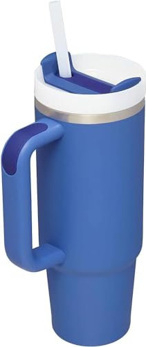 YOUEXPERT 30 oz thermobecher mit Griff und Stroh, 30oz trinkbecher mit deckel und strohhalm, 30 oz Cup Edelstahl Wasser Boden Sport Reise Cup für Iris