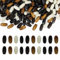 400stk Holzperlen mit großem Loch, BetterJonny 4 Farbe Natürliche Ovale Holzperlen Zum Auffädeln Holzkugel Abstandshalter Perlen Holzperlen Spacer Perlen Bastelnperlen für Schmuck Herstellung, 15x7mm