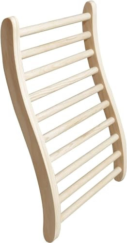Xmatch Sauna-Rückenlehne, Infrarot, Naturholz, Hemlock, S-Form, 39,4 cm (B) x 52,1 cm (H)