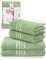 DecoHomeTextil Handtuch-Set 2 Handtücher, 2 Badetücher in Salbeigrün aus 100% Baumwolle, hochwertig, kuschelweich und saugstark