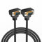 PNGKNYOCN Rechtwinkliges VGA-Kabel 1.5M, 270-Grad-Winkel VGA-Stecker auf 90-Grad-Winkel VGA-Stecker 15 Pin Full HD 1080P hochauflösendes Videokabel (1.5M)