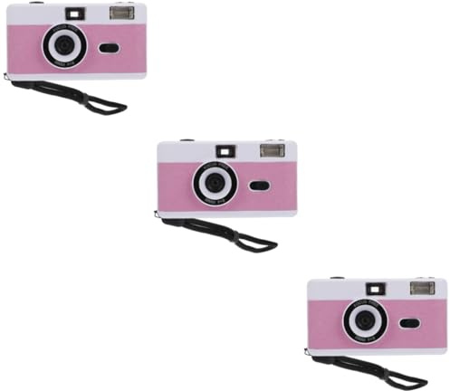 Housoutil 3 Stück Retro Filmkamera Abs Filmkamera Kunststoff Wiederverwendbare Retro Eingebaute Blitz Vintage