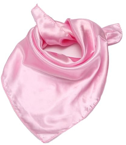 Whakano Einfarbig Seidenschal Damen 50x50cm,Elegante Seidentuch Kopftuch,Bandana,Quadratische Schals,Klein Weich Quadratisch Seidenschal,Handgelenkriemen,Stirnbänder,Geschenkfür Damen Frauen,Rosa