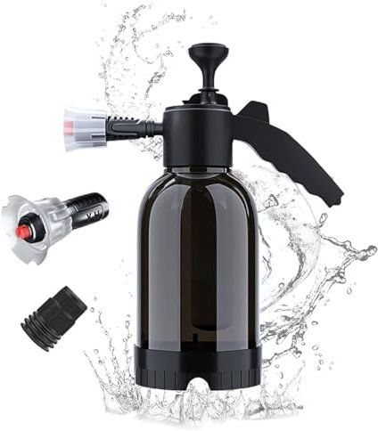 HiGropcore Schaumsprüher Auto für Autowäsche Drucksprühflasche Auto Sprühflasche Cleaning Sprühflasche Garten Sprühschaumreiniger für Autowäsche, Gartenarbeit, Haustierpflege (Schwarz)