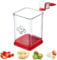 2 Piece Vegetable Slicer, Fruit Slicer, Slicer with Protective Lid and Storage, Multifunctional Stainless Steel Fruit Slicer, Kitchen Gadgets for Vegetable and Fruit Salads, Kitchen Gadgets