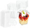 XINLIVE 50 Stück Dessertgläser Plastik 160ml Desserttassen mit Deckel und Löffeln, Wiederverwendbar Dessertschalen Dessertbecher Plastik für Mousse Pudding DIY Desserts Hochzeiten Party (5oz/160ml)