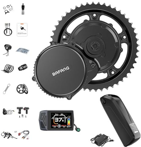 BAFANG 500W 48V Mid Drive Kit BBS02B con Batteria 48V19,2Ah Compatto Downtube e EKD01 Display LCD, Kit di Conversione Ebike a Motore Centrale per BB 68MM Mountain Bike Bici da Strada Bici da Pendolare