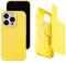 Wave Case Compatible with iPhone 15 Pro MagSafe Phone Case - Eco-Friendly Wheat Straw Phone Case with Shock-Absorbing Corners | 2mm Raised Lip | Ultra-Thin Design, 360° Protection | Yellow