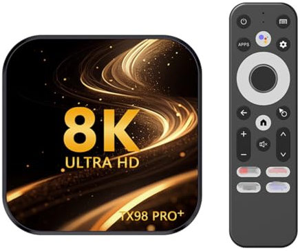 CHROX Android 13.0 TV Box, TX98 PRO + 4GB RAM 64GB ROM RK3528 Cortex-A53 Smart TV Box 2.4G/5G Dual Band with BT 5.0 3D/HDR10, 8K Ultra HD Set Top Box,4GB+32GB