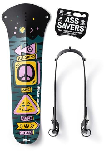 Ass Savers Win Wing 2 Gravel – Bits N Peaces, Hinterradschutzblech für Gravel Bikes mit schwarzem Querlenker, Reifenbreiten bis zu 60 mm, Ultraleicht, zum Anklippen, einfache Installation und