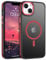 VENINGO Magnetic for iPhone 13/14 Phone Case Compatible with Mag Safe Matte Translucent Shockproof Protective Women Man Girls Phone Case for iPhone 13/iPhone 14,Red
