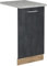 Vicco Geschirrspülblende R-Line, Geschirrspüler Fronttür, Schwarz Beton, 45 cm, AP Marmor