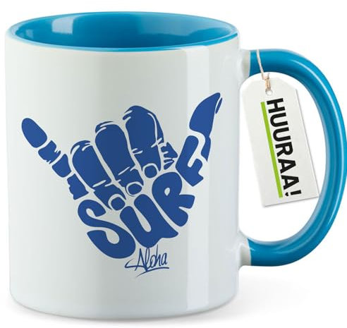 Huuraa tasse Hang Loose Mug Cadeau Bleu 330ml Hang Loose cadeau