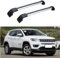 Auto Dachträger für Jeep Compass 2017-2022,Hochwertig Aluminium LastenträGer Querträger,Hochstabile Dachgepäckträger RelingträGer ZubehöR,B Black and Silver