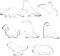 Dinosaurier Ausstecher Keksausstecher, 8 Stück Dino Ausstechformen Set, Pteranodon, Triceratops, Buckeldrache, Trex*2, Igel-Drache, Stegosaurus, Domeosaurus Edelstahl Ausstechform für Kinder
