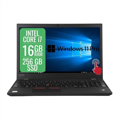 Lenovo Thinkpad Pc Portatile Notebook Intel Core i7 8th, 16 Gb Ram, 256 Gb SSD, Nvidia MX250, Display Touch da 15.6, WiFi, BT, Windows 11 Pro + Libre Office (Ricondizionato)