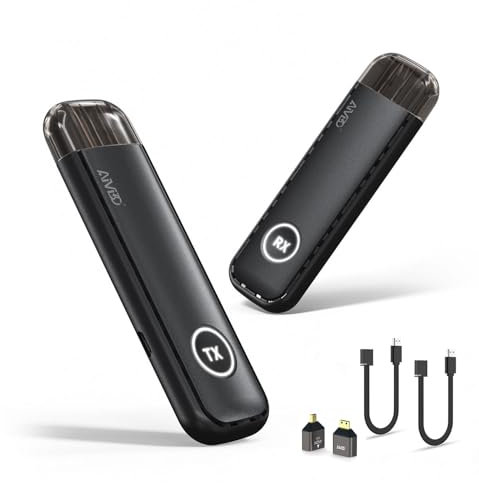 DARLYOR Wireless HDMI Transmitter and Receiver 5G HD - Portable Wireless HDMI Radio Transmission Extender 165Ft/50M Streaming Video & Audio from Laptop/TV Box/Camera to Monitor/Projector/HDTV