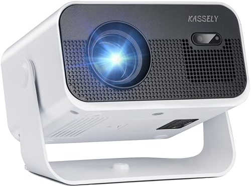 Portable Mini Projector, 720P Native HD with WiFi 6 & Bluetooth 5.2, 4K | Support Auto Keystone Compatible with Smartphone, Laptop, TV Stick, PS5 | Built-in Speaker for Home Cinema, Camping (Black)