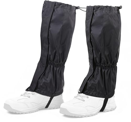 NICEWAT Gamaschen Wandern, Wasserdicht Gamaschen für Outdoor-Aktivitäten, Einstellbare Atmungsaktive Beinschutz Gaiter, Leichte & Robuste Regenstulpen für Wandern Jagd Fahrrad Skifahren Klettern