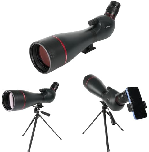 BOSTRON 25-75x100 Spektiv Sportschützen mit Stativ für Jagd | IPX7 Wasserdichtes Profi-Fernrohr mit 27mm Okular & Doppel-Fokus,BAK4 Prisma FMC für Vogelbeobachtung
