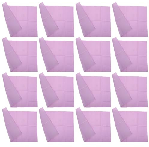 BATHVEVE 50 Stück Einweg Nageltischauflagen Violett Zellstoff für Hygienischen Arbeitsplatz und Saubere Nagelmatten im Salon und Haushalt