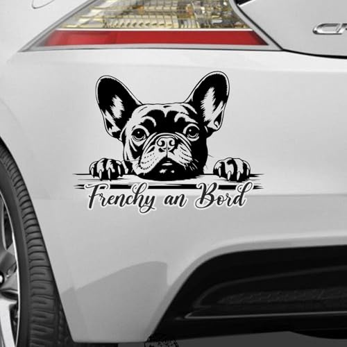Pegatina Promotion On Board an Bord Frenchy Französische Bulldogge Aufkleber Auto Wohnmobil Laptop Wandtattoo Sticker Farbe&Grüße wählbar