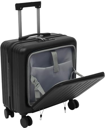 Dokiiovo Valise à roulettes avec compartiment pour ordinateur portable de 18 avec compartiment avant, légère en ABS rigide avec serrure par mot de passe, 4 roues rotatives, capacité de charge 50 kg