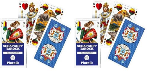 Piatnik 1822 - Kartenspiel Schafkopf Tarock (Packung mit 2)
