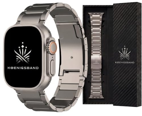 KOENIGSBAND Titan Armband Kompatibel mit Apple Watch Ultra 1/2/3 Armband 49mm – Titanium Ersatzarmband für iWatch Ultra Armband