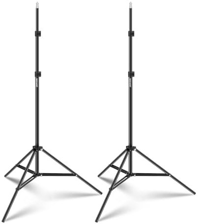 NEEWER Stativo Luce Fotografico, Treppiede Luce in Lega di Alluminio da 210cm per Studio Fotografico, Video, Ritratti e Illuminazione da Fotografia, Riflettori, Softbox, Ombrelli, Sfondi (2 Pezzi)
