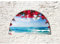 Runa Art Papier Peint panoramique plage de fenêtre et de la mer 352 x 250 cm Toison Mur XXL Moderne Décoration Murale Salon Chambre á Coucherr Bureau Salle blanc bleu 9074011b