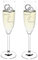 polar-effekt 2 Leonardo Sektgläser mit Gravur - Graviert mit Namen und Datum - Personalisiertes Geschenk zur Hochzeit - Geschenk für Paare, Geburtstag, Jahrestag - Sekt Eheringe mit Herz