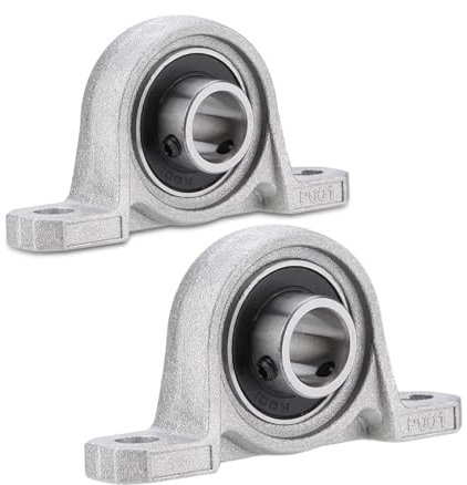 DEWIN Stehlager, 2 Stück Kugellager Halterung Stehlagereinsatzlager Lagerblock Kugellager mit Halterung Flanschbohrung Automatische Selbstjustierung Center Mounted Support (12mm)