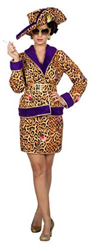 Wilbers Damen Kostüm Glamour Leo Rock Jacke Gürtel Karneval Fasching Gr.42
