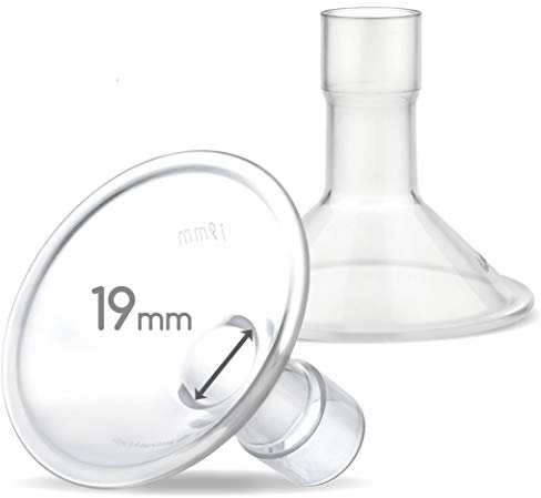 Maymom MyFit Coppe per il Seno, compatibili con Medela pompe toraciche PersonalFit, Freestyle, Harmony, Maxi, Freestyle Flex, collegamento a Maymom largo/stretto, 2 pezzi,Taglia 19 mm
