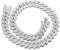 HALUKAKAH Diamante Catena d'oro per Uomo Iced Out,20MM Rombo Fulmine Tre Diamanti di Fila Finitura Oro Bianco Platino Collana 71cm,Completo Cz Taglio a Diamante Set di Punte,Regalo per Lui