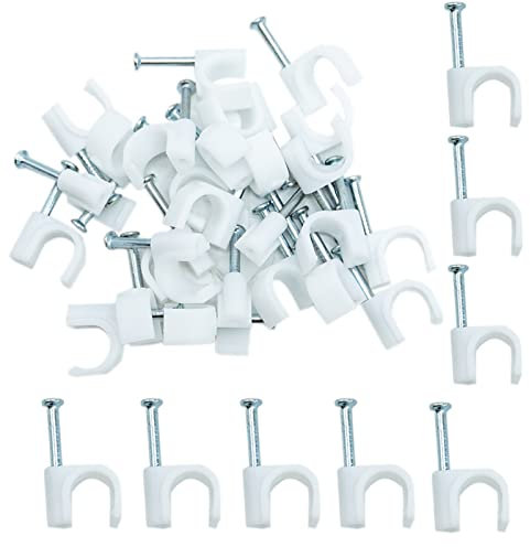 9mm Round Cable Clips 100pcs Assortment Cable Holder Management Wire Tidy Clips